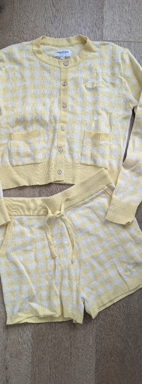 Ellandemm Limoncello Picnic Cardigan & Shorts Set